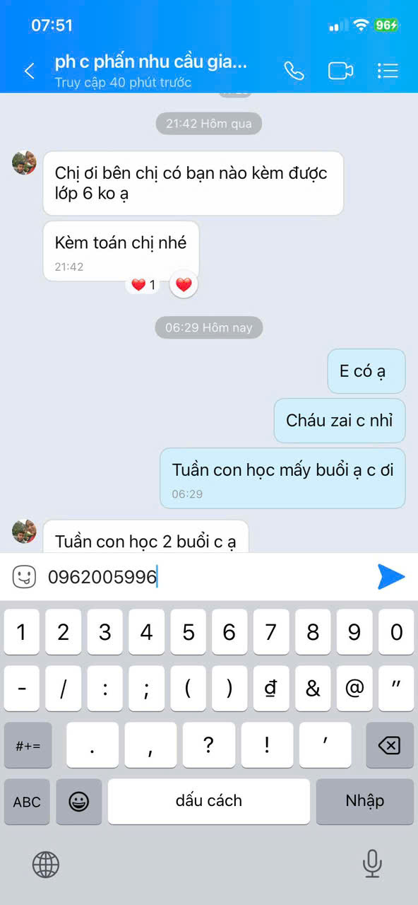 Phản hồi phụ huynh 2