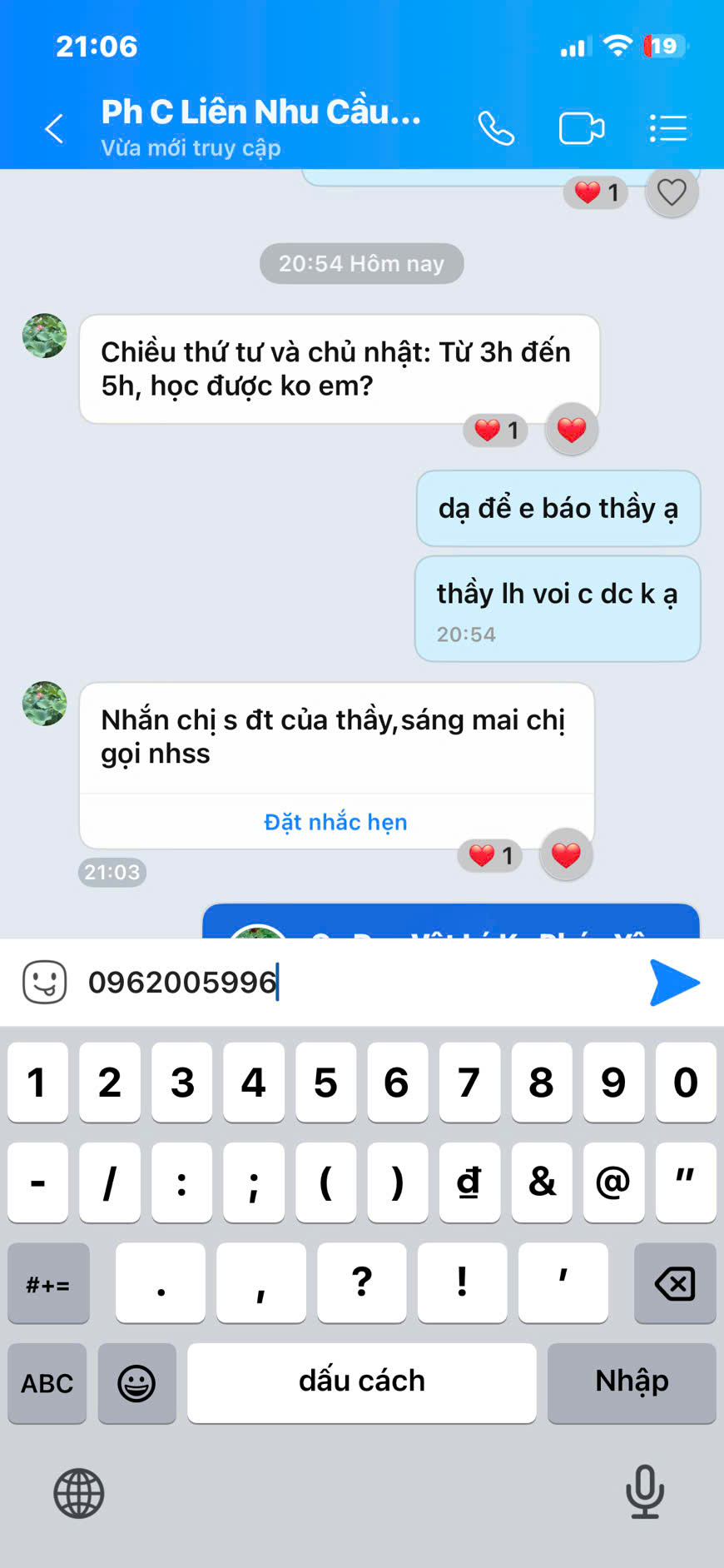 Phản hồi phụ huynh 3