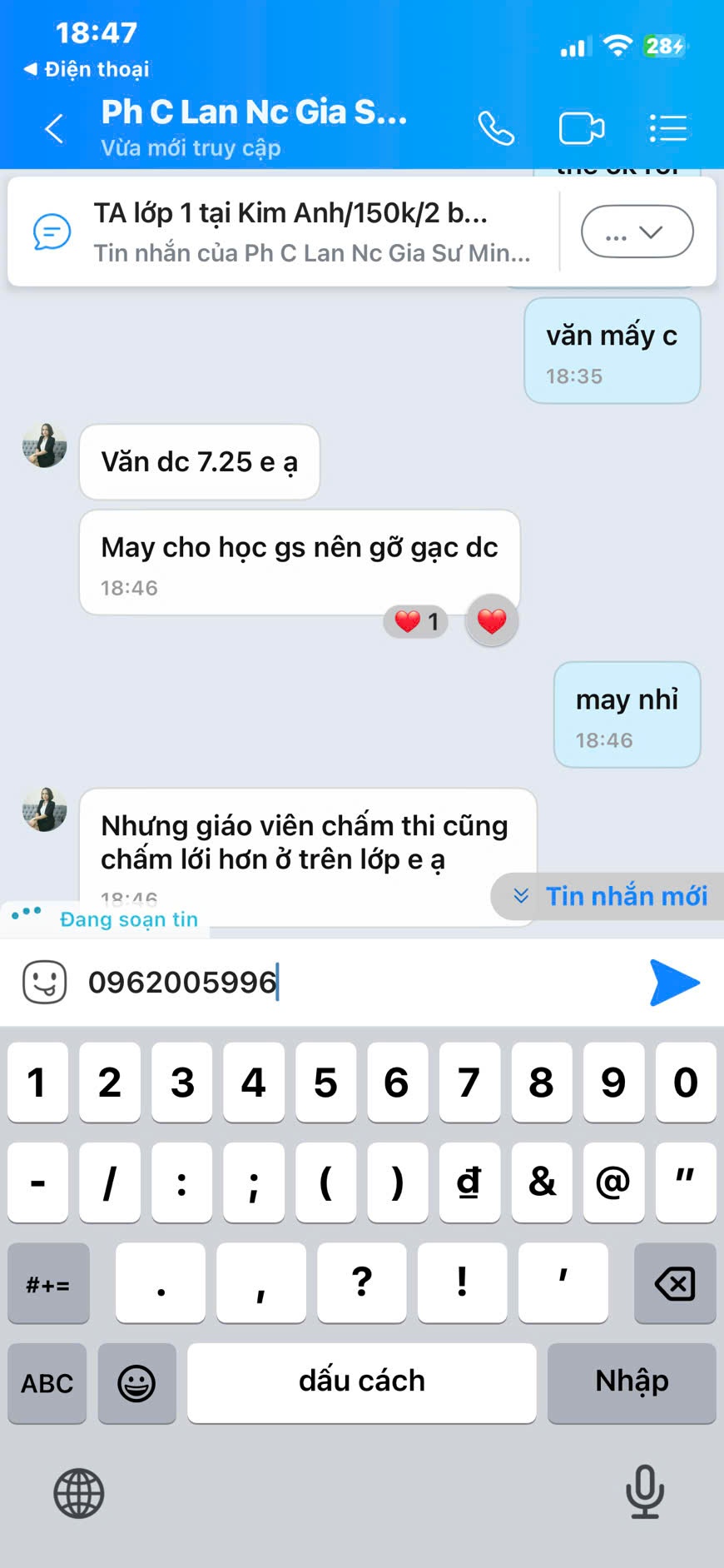 Phản hồi phụ huynh 6